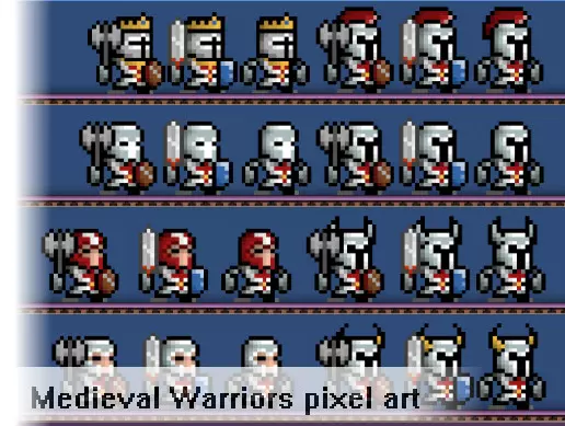 Medival Warriors Pixel Art Pack – Free Download
