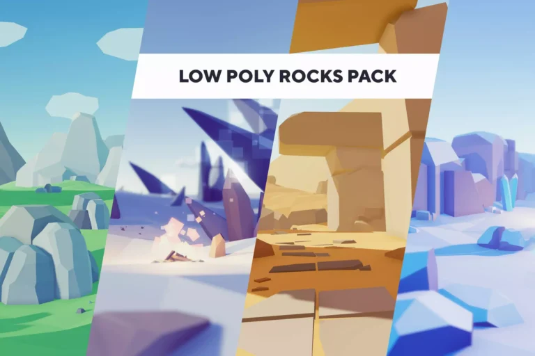 Low Poly Rocks Pack Assets Free Download